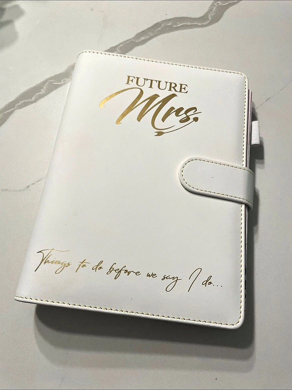 Deluxy The Ultimate Wedding Planner Book & Organizer White & Gold